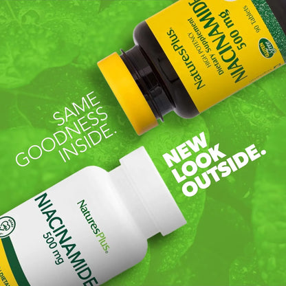 Niacinamida 500 Mg 90 Comprimidos Reparador E Hidratante NaturesPlus