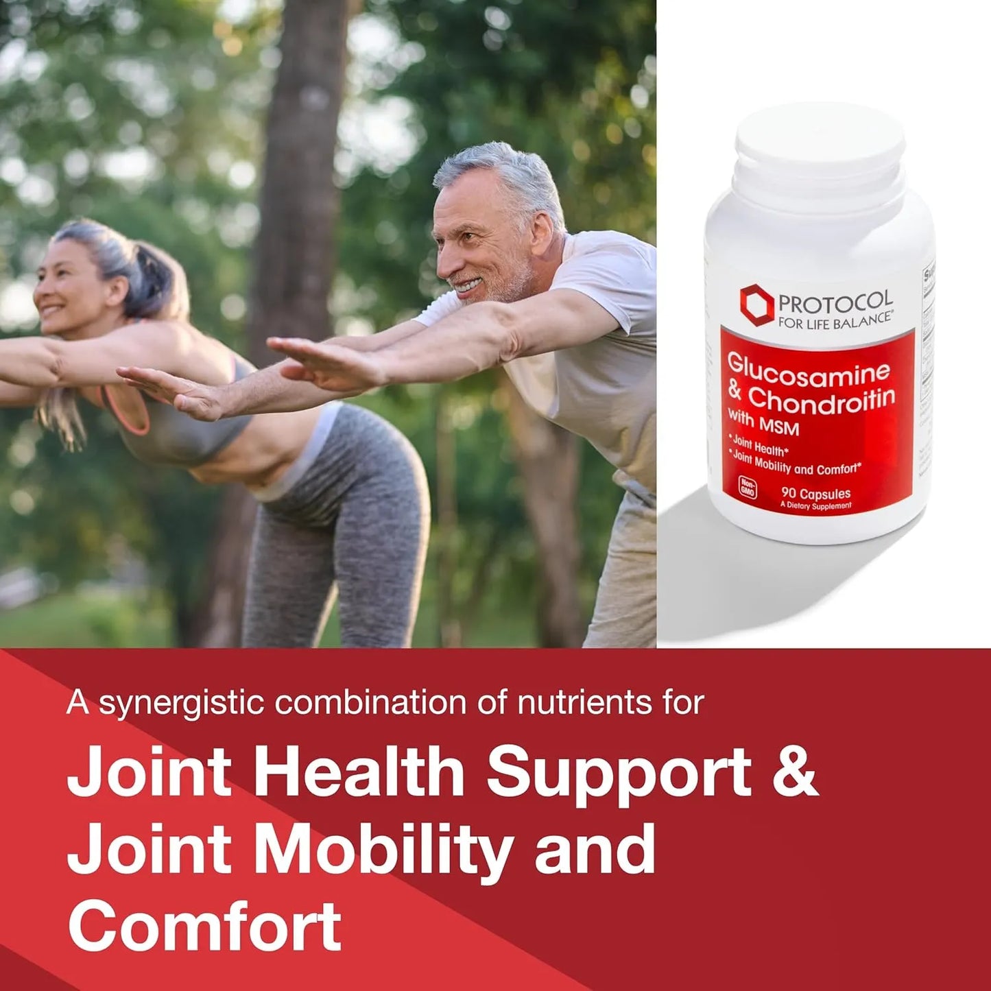 Glucosamina Condroitina MSM 90 Capsulas Soporte Articular Premium