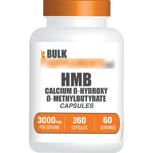 Cápsulas HMB 3000 Mg 360 Unidades Suplemento De Calcio Beta-Hidroxi Beta-Metilbutirato Sin Gluten