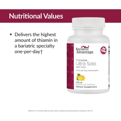 Multivitaminico Masticable Bariatric Advantage Ultra Solo Con Hierro Para Pacientes Bariatricos