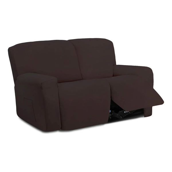 Funda Elastica Microfibra Sofa Reclinable 2 Cuerpos Chocolate Proteccion Y Estilo