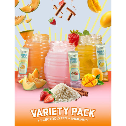 Mezcla Bebida Polvo Hidratación Inmunidad Sabor Mango Horchata Wellmune Acerola