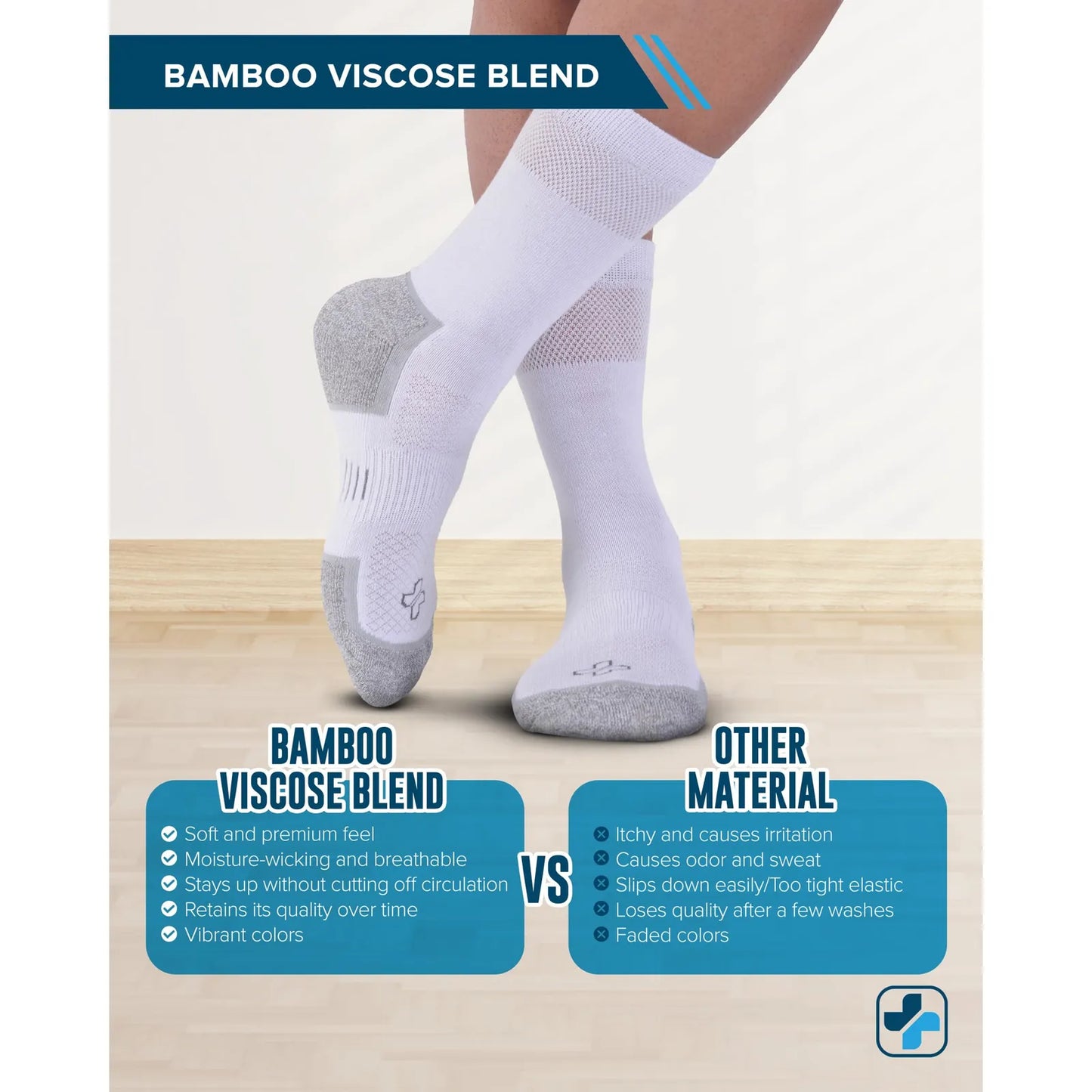 Calcetines De Bambú Para Neuropatía 6 Pares Alivio Y Comodidad