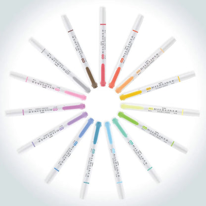 Rotuladores Mildliner Zebra Pen 25 Unidades Punta Doble Colores Vibrantes