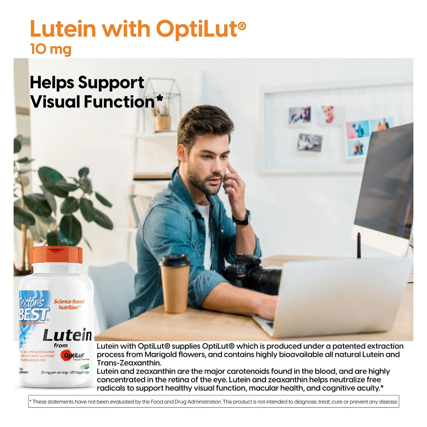 Capsulas Luteina Esteres 20 Mg 120 Unidades Veganas Proteccion Ocular