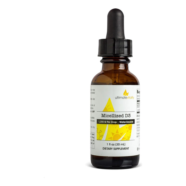 Vitamina D3 Liquida Micelizada 750 Porciones 1200 UI Por Gota Natural Sin Soja