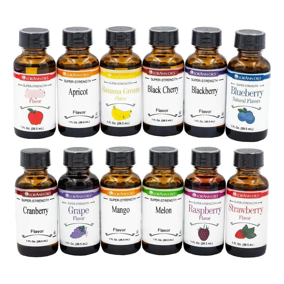 Lorann Super Strength 12 Frutas Botellas De 30 Ml Pack 1 Sabores Intensos Y Naturales