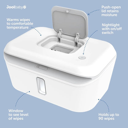 Calentador Y Dispensador De Toallitas Para Bebés Jool Con Luz LED Cambiante