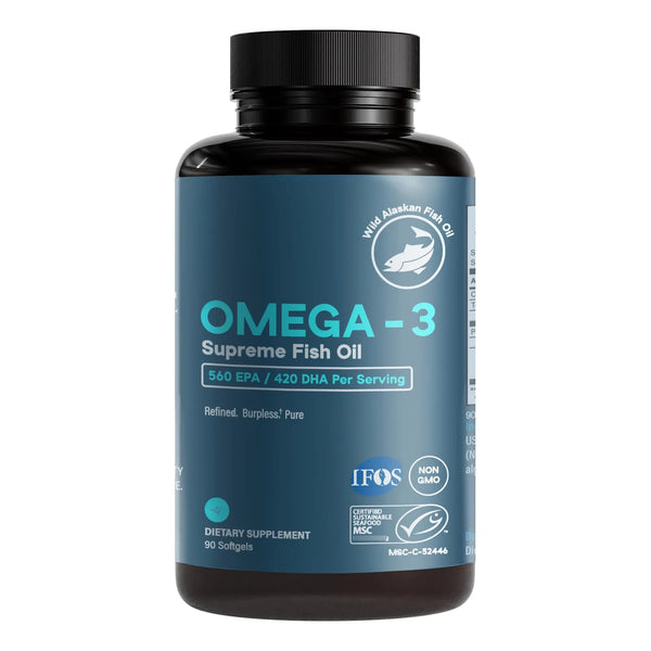 Aceite De Pescado Omega 3 Supreme 1400 Mg Certificado Msc Sin Eructos