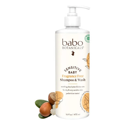 Champú Y Lavado 2 En 1 Para Bebés Sensibles Manteca De Karité Sin Fragancia