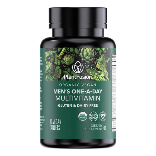 Multivitamínico Orgánico Diario Para Hombres Mezcla De Alimentos Integrales Vegano Sin OMG 30 Tabletas