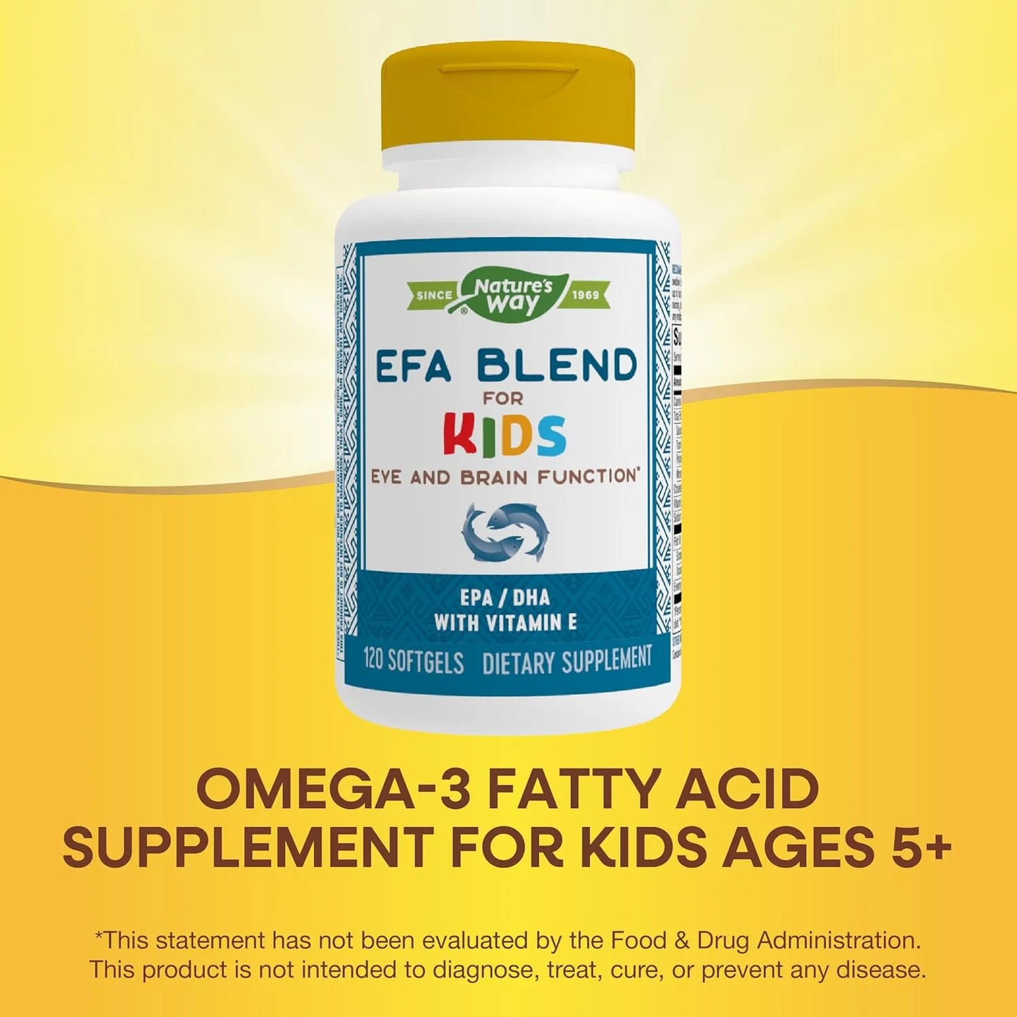 Efa Blend Para Niños Con Vitamina E Apoyo Ocular Y Cerebral 120 Capsulas