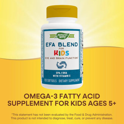 Efa Blend Para Niños Con Vitamina E Apoyo Ocular Y Cerebral 120 Capsulas