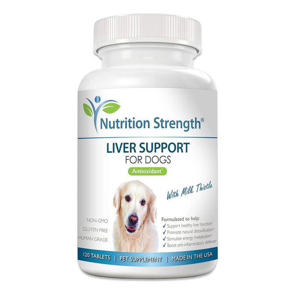 Suplemento Hepatico Natural Para Perros Con Cardo Mariano Y CoQ10 120 Tabletas