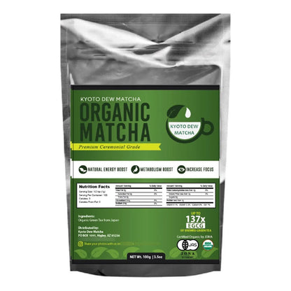 Té Verde Matcha Japonés Orgánico Grado Ceremonial Premium 3.5 Onzas