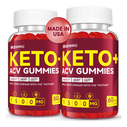 Gomitas Keto ACV 1500 Mg Vinagre De Sidra De Manzana Orgánico Para Digestión Y Energía