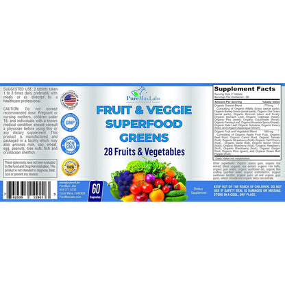 Superalimentos Verdes 28 Frutas Verduras Tabletas Antioxidantes Energia