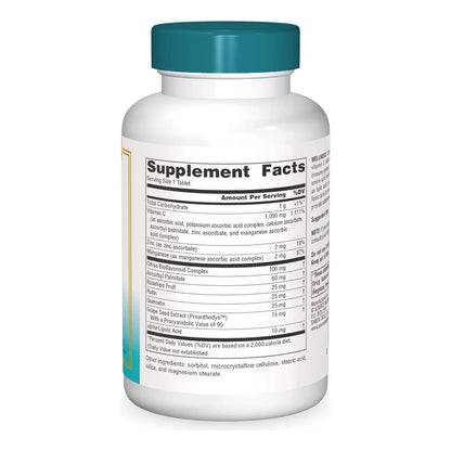 Vitamina C 1000mg Source Naturals 100 Comprimidos Refuerza Inmunidad Y Energia
