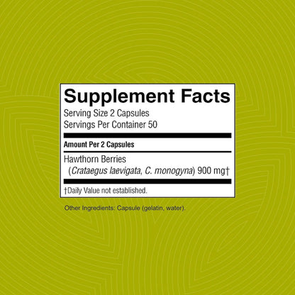 Bayas De Espino 100 Capsulas Apoyo Circulatorio Y Funcion Cardiaca Nature's Sunshine