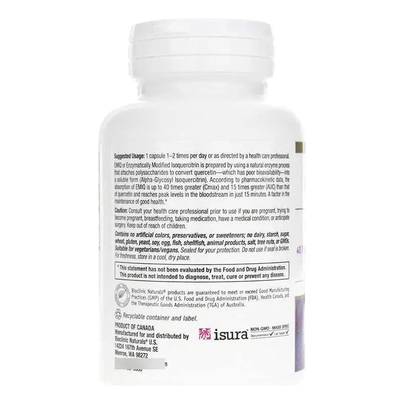 Quercetina Activada EMIQ 60 Cápsulas Veganas Antioxidante Poderoso