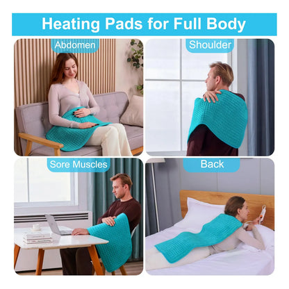 Almohadilla Termica Electrica Extra Grande Para Aliviar Dolor De Espalda Y Menstrual 3 Niveles De Calor