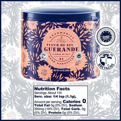 Sal Marina Fleur De Sel De Guerande 125g Cosechada A Mano Francia