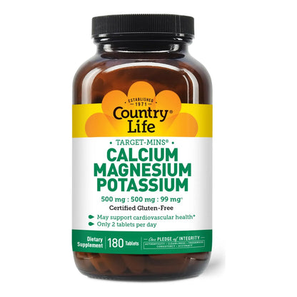 Suplemento De Calcio Magnesio Y Potasio 500 Mg 180 Comprimidos Energia Y Salud