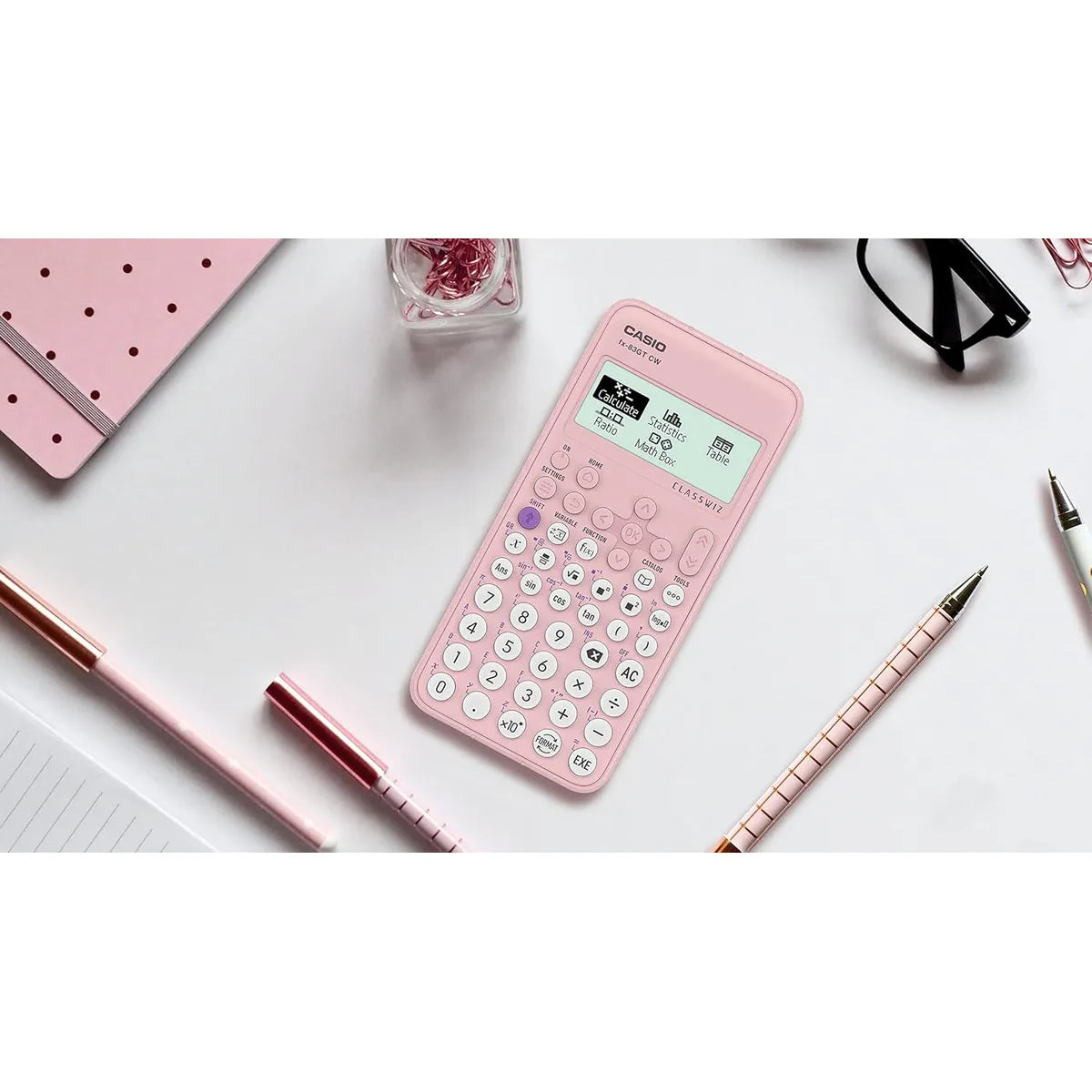 Calculadora Cientifica Casio Fx 83gtcw Rosa Funciones Avanzadas