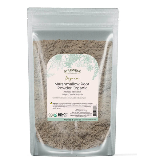 Polvo Organico Raiz Malvavisco Althaea Officinalis 4 Onzas Starwest Botanicals