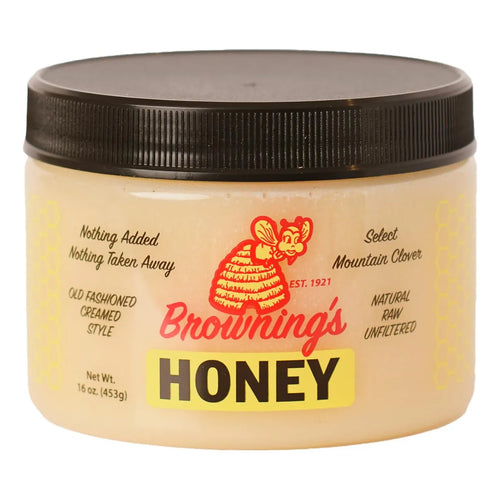 Miel De Trébol Cruda En Crema Brownings 473g 100 Pura Natural Sin Filtrar