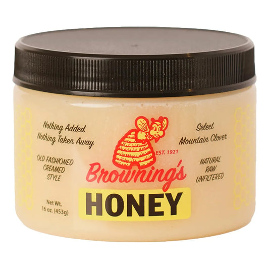 Miel De Trébol Cruda En Crema Brownings 473g 100 Pura Natural Sin Filtrar
