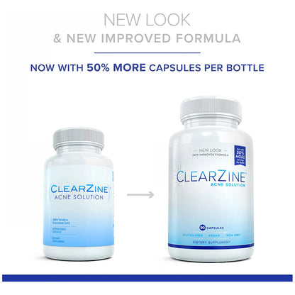Pastillas Para El Acne Clearzine Vitaminas Piel Clara 90 Capsulas