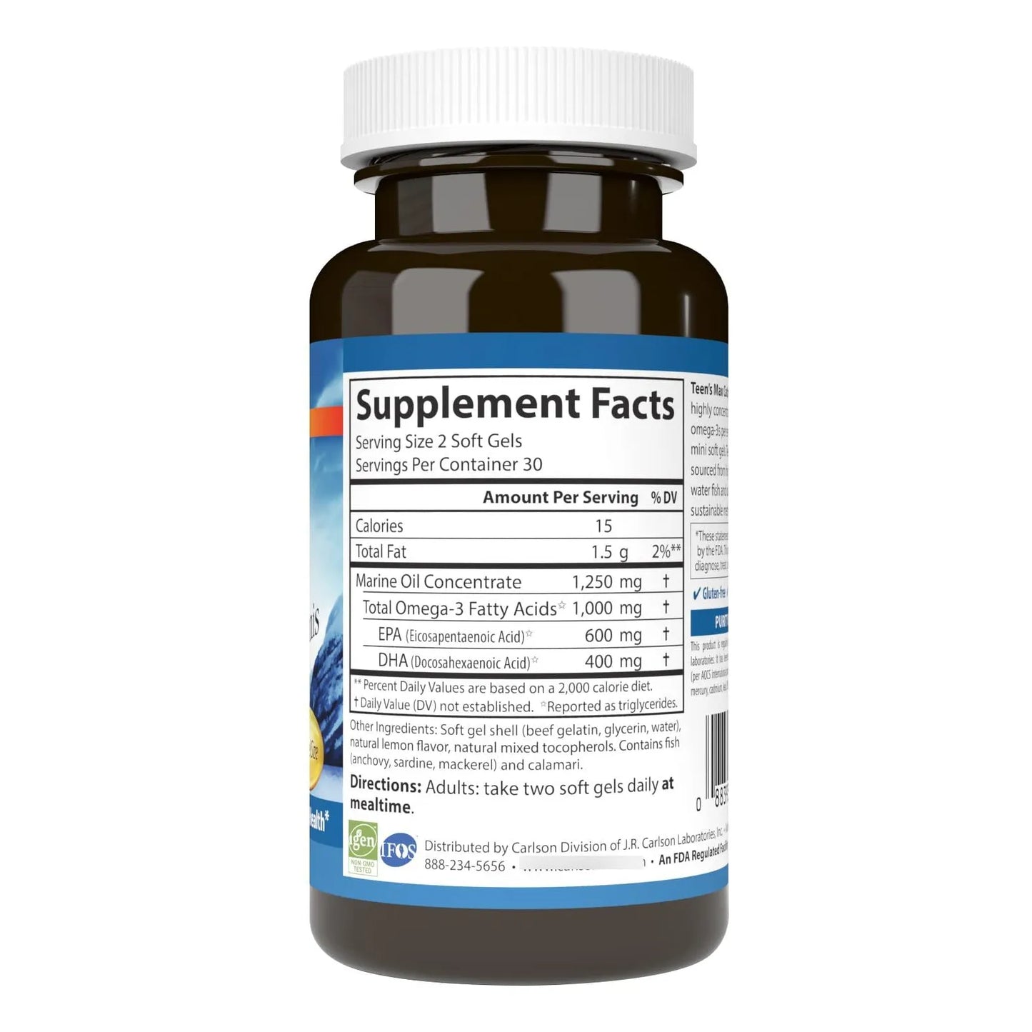Capsulas Omega 3 1000 Mg Teens Max Catch Minis Salud Cerebral Y Vision 60 Unidades