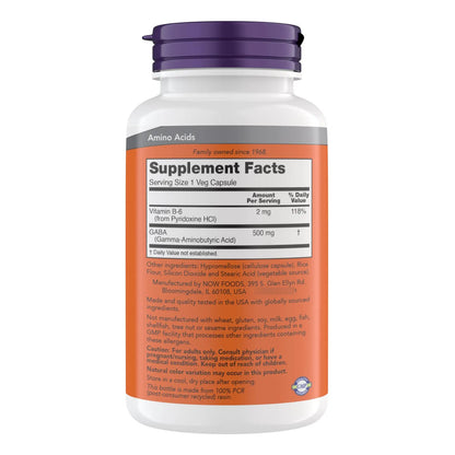 Cápsulas De Gaba 500 Mg Suplemento Premium Para Alivio Del Estrés Y Función Cerebral
