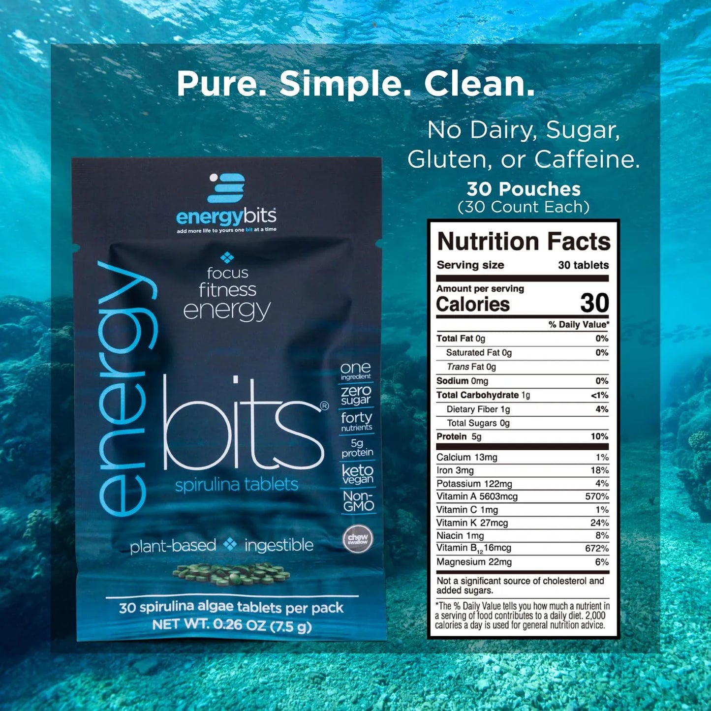 Tabletas Orgánicas De Espirulina Superalimento Para Energía Y Concentración