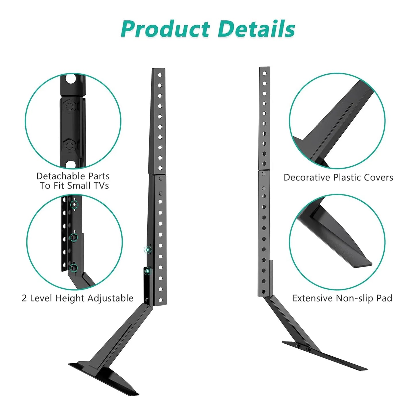 Soporte De Tv Para Mesa Universal 22-65 Pulgadas Wali Base Estable Y Segura