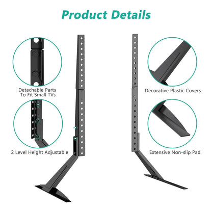 Soporte De Tv Para Mesa Universal 22-65 Pulgadas Wali Base Estable Y Segura