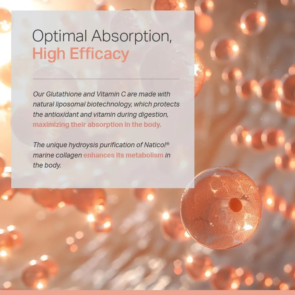 Suplemento Glutatión Liposomal Colágeno Marino Vitamina C Piel Radiante