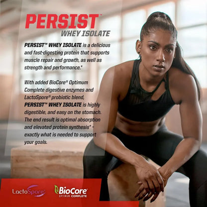 Persist Whey Isolate Proteína Aislada De Suero Brian Shaw 30 Porciones Sabor Mantequilla