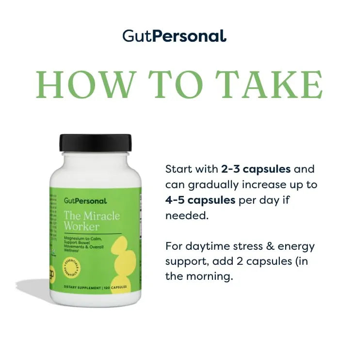 Suplemento De Magnesio Miracle Worker Reduce Estrés Mejora Sueño Y Digestión 120 Cápsulas