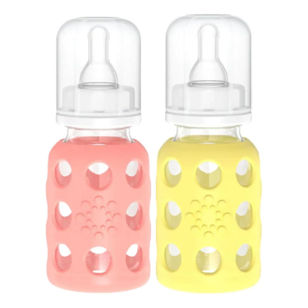 Biberones De Vidrio 120 Ml Con Proteccion De Silicona Lifefactory Paquete De 2