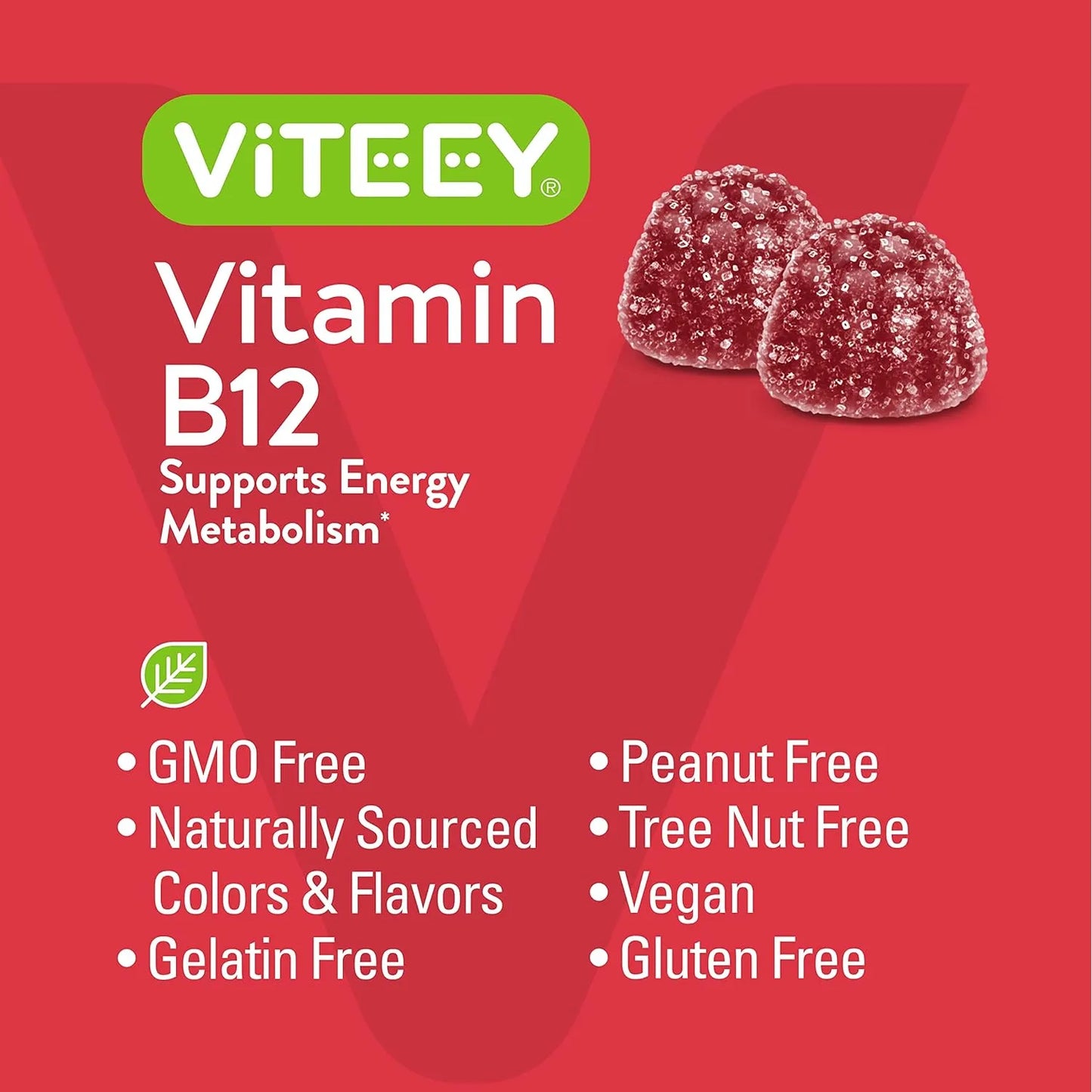 Gomitas B12 Energizantes 1000 Mcg Sabor Frambuesa Veganas Sin Gluten