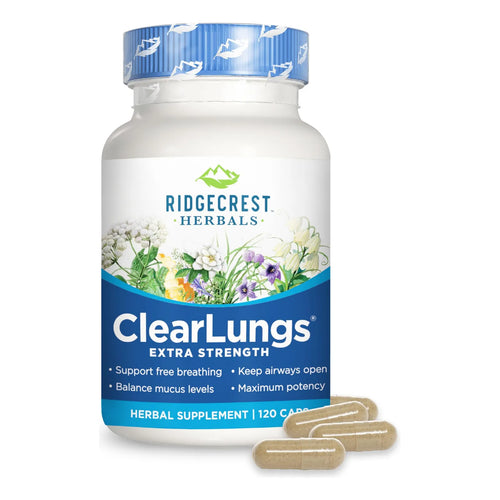 ClearLungs Extra Strength Cápsulas Para Salud Pulmonar Y Respiratoria 120 Unidades