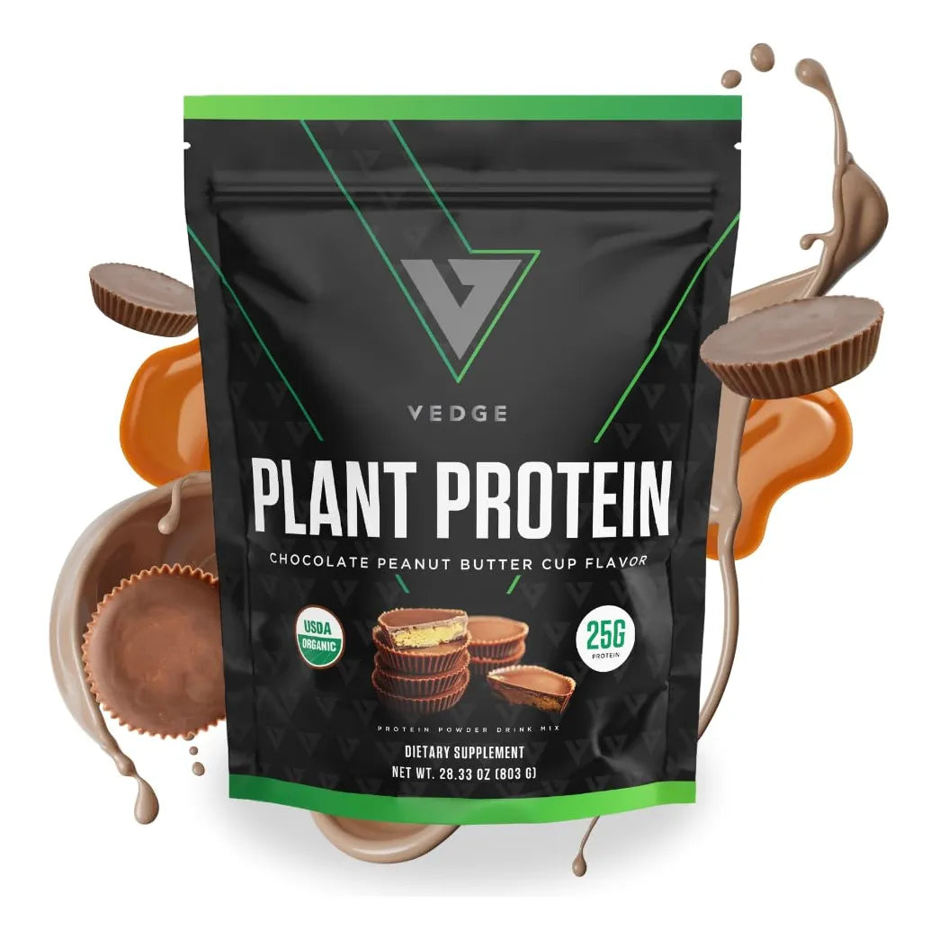 Proteína Vegana En Polvo Chocolate Mantequilla De Cacahuate 25 Porciones USDA Orgánica Sin Gluten