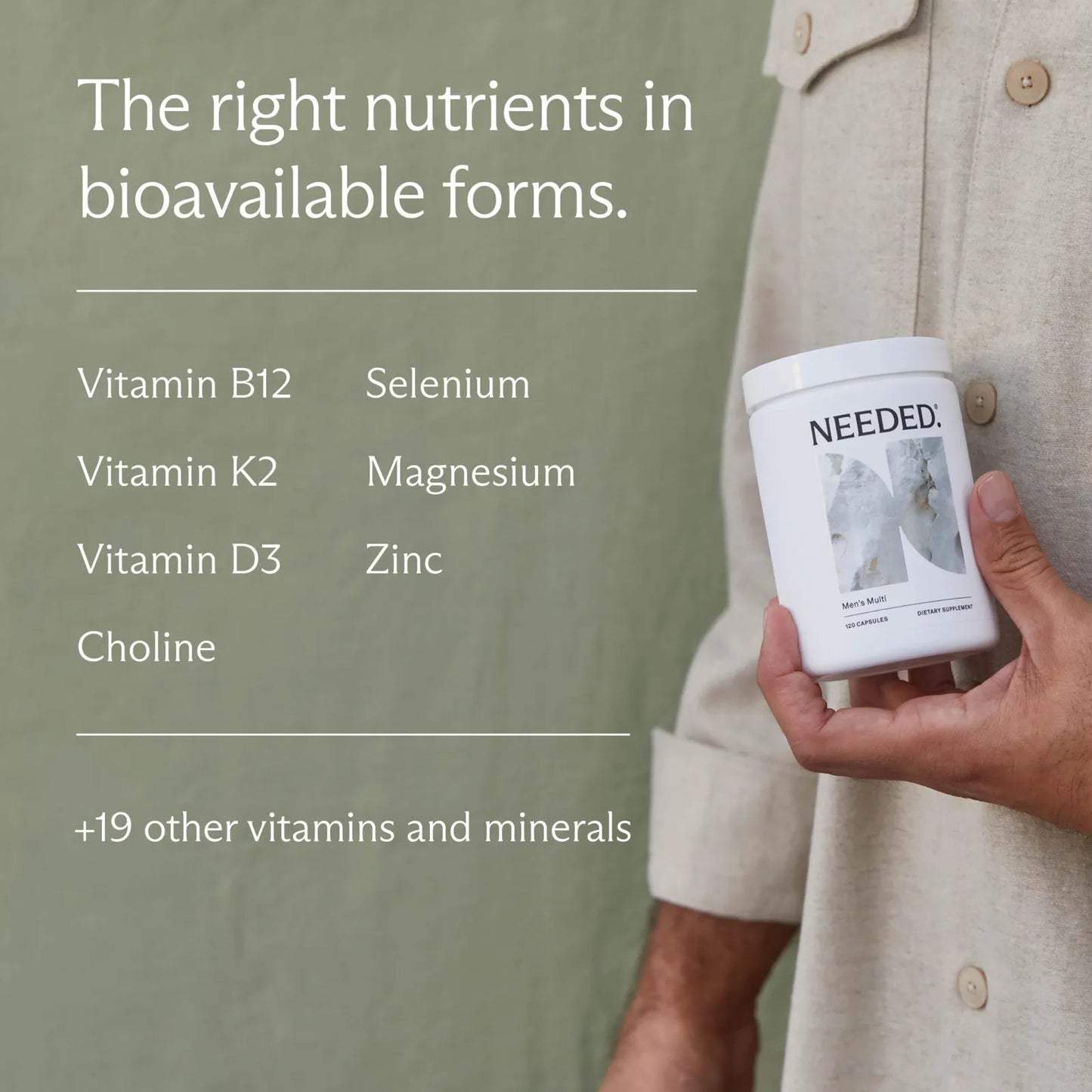 Multivitamínico Masculino 25 Nutrientes Con Vitamina D3 Y Selenio Para Energía Y Fertilidad
