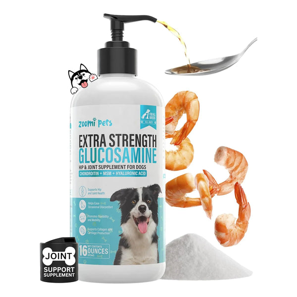 Glucosamina Liquida Para Perros 480ml Con Acido Hialuronico Y Msm Suplemento Articulaciones