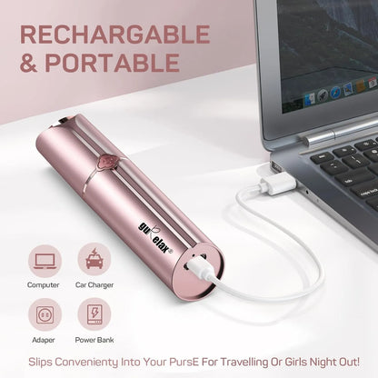 Removedor De Vello Facial Para Mujeres Electrico Sin Dolor Recargable Con 2 Cabezales