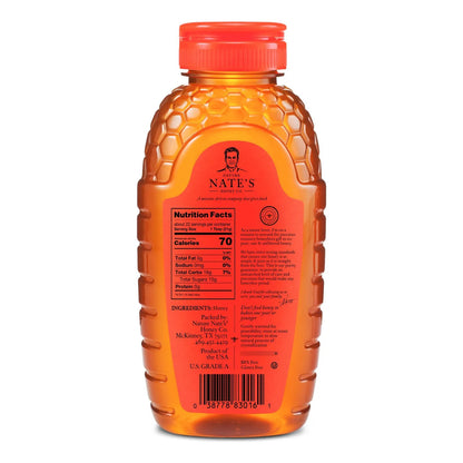 Miel Pura Cruda Nates Honey Sabor Galardonado Botella Exprimible 16 Onzas Paquete De 6