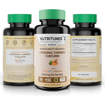 Curcumina Liposomal 1000 Mg Con Tecnología Novasol Máxima Absorción
