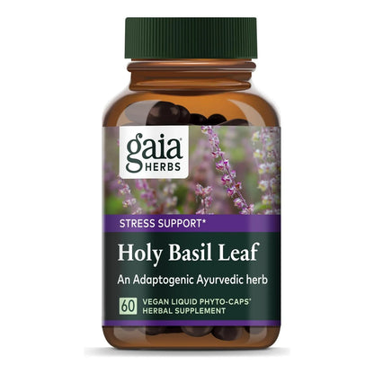 Albahaca Sagrada 60 Fito Capsulas Liquidas Apoyo Al Estrés Gaia Herbs